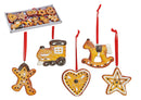 Deko-Weihnachts-Lebkuchen-Hänger, sortiert, Ton (B/H/T) 5x5x0.5 cm