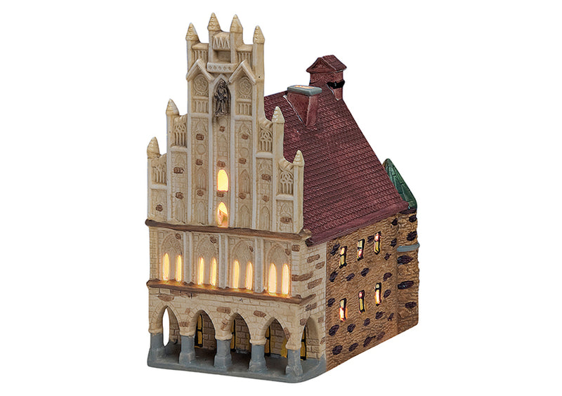 Lichthaus Rathaus Münster aus Porzellan, B17 x T14 x H15 cm