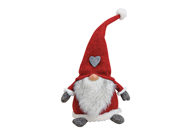 Nikolaus in rot aus Poly/Textil, B20 x T16 x H40 cm