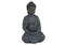 Buddha sitzend in braun aus Poly, 25 cm