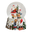 Spieluhr/Schneekugel Nikolaus aus Poly/Glas (B/H/T) 11x13x11 cm