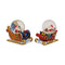 Schneekugel Nikolaus/Schlitten aus Poly, 2-fach sortiert (B/H/T) 7x7x4 cm