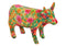 Spardose Kuh aus Keramik, Blumendekor B18 x T6 x H13 cm
