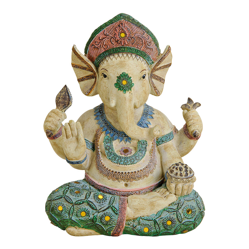 Ganesha aus Poly Bunt (B/H/T) 17x23x11cm