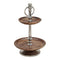 Etagere 2er Holz/Metall 33x15/25cm dia