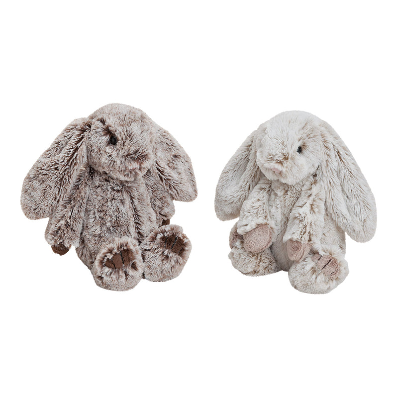 Hase in beige/braun aus Plüsch, 2-fach sortiert, 18 cm