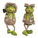 Kantenhocker Frosch aus Ton, 2-fach sortiert, 11/18 cm