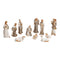 Krippenfiguren Set aus Porzellan Beige 11er Set, 4-16cm