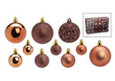 Weihnachtskugel-Set aus Kunststoff Braun 100er Set, (B/H/T) 35x23x12cm  Ø 3/4/6 cm