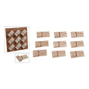 Holzdisplay, Geldgeschenke Mausefallen 27 Stk. auf Display aus Holz Natur 9-fach, (B/H/T) 5x10x2cm