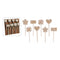 Holzdisplay ALLGEMEIN Pflanzenstecker  80 stk. auf Display aus Holz Natur 8-fach, (B/H) 7x28cm