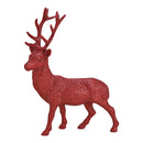 Hirsch mit Glitter aus Kunststoff Rot (B/H/T) 30x40x7 cm