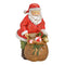 Weihnachtsmann mit Geschenksack aus Poly Rot (B/H/T) 9x19x13cm