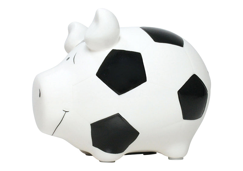 Spardose KCG Kleinschwein, Fußballschwein, aus Keramik, Art. 100862 (B/H/T) 12,5x9x9 cm