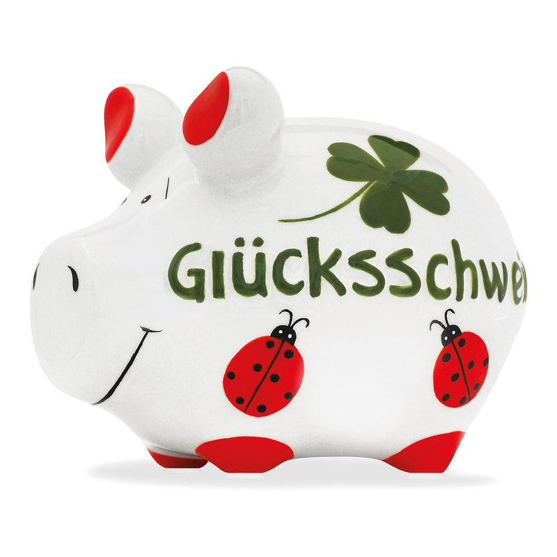 Spardose KCG Kleinschwein, Glücksschwein, aus Keramik (B/H/T) 12,5x9x9 cm