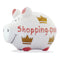 Spardose KCG Kleinschwein, Shopping Queen, aus Keramik (B/H/T) 12,5x9x9 cm