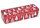 Dose Tannenbaum aus Metall Rot (B/H/T) 29x7x10cm