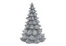 Tannenbaum aus Poly Silber (B/H/T) 18x25x18cm