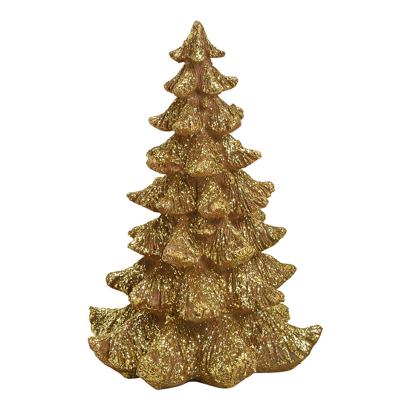 Tannenbaum aus Poly Gold (B/H/T) 14x21x14cm