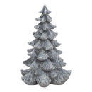 Tannenbaum aus Poly Silber (B/H/T) 14x21x14cm