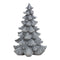 Tannenbaum aus Poly Silber (B/H/T) 14x21x14cm