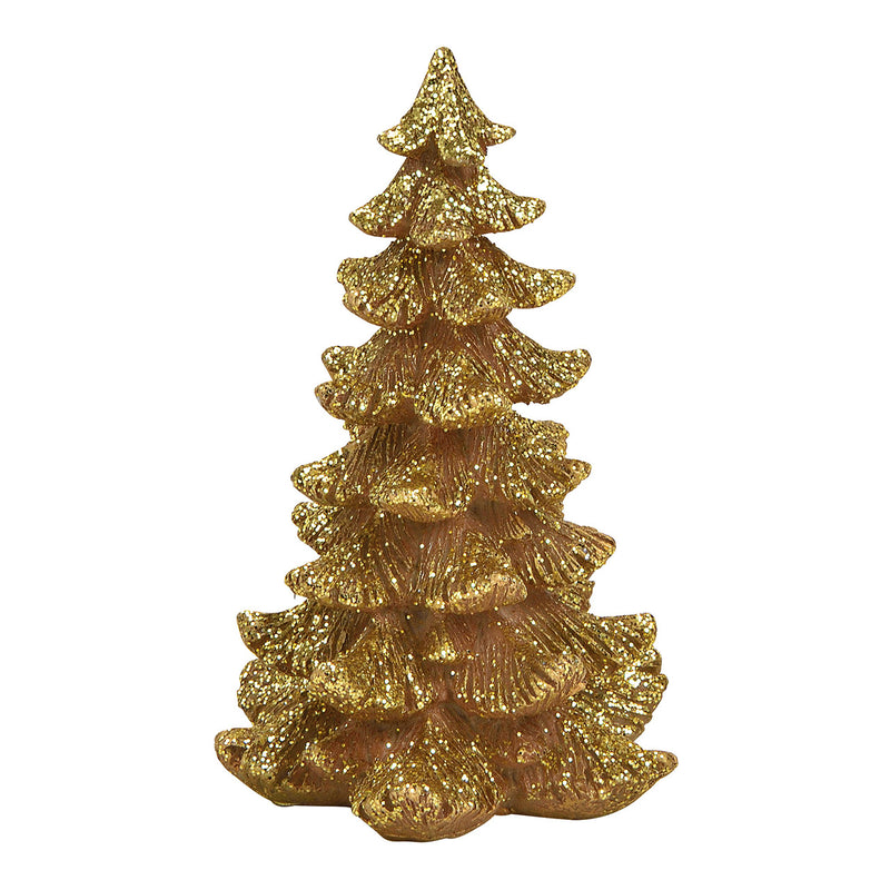 Tannenbaum aus Poly Gold (B/H/T) 10x16x10cm