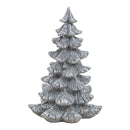 Tannenbaum aus Poly Silber (B/H/T) 10x16x10cm