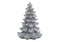 Tannenbaum aus Poly Silber (B/H/T) 8x12x8cm