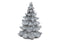 Tannenbaum aus Poly Silber (B/H/T) 5x7x5cm