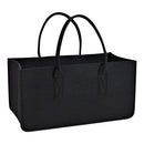 Tasche Kaminholz aus Filz Schwarz (B/H/T) 50x25x25cm