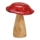 Pilz aus Mangoholz Rot, braun (B/H/T) 15x18x15cm