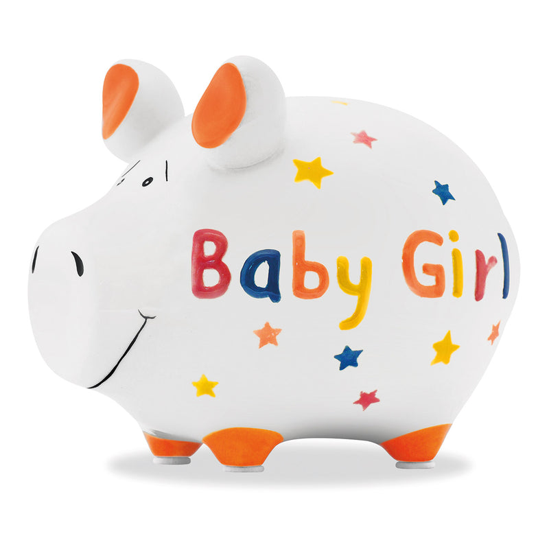 Spardose KCG Kleinschwein, Baby Girl, aus Keramik (B/H/T) 12,5x9x9 cm