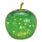 Apfel mit 20er LED mit Timer aus Glas Grün (B/H/T) 16x17x16cm