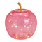 Apfel mit 20er LED mit Timer aus Glas Pink/Rosa (B/H/T) 16x17x16cm