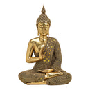 Buddha aus Poly Gold (B/H/T) 34x49x22cm