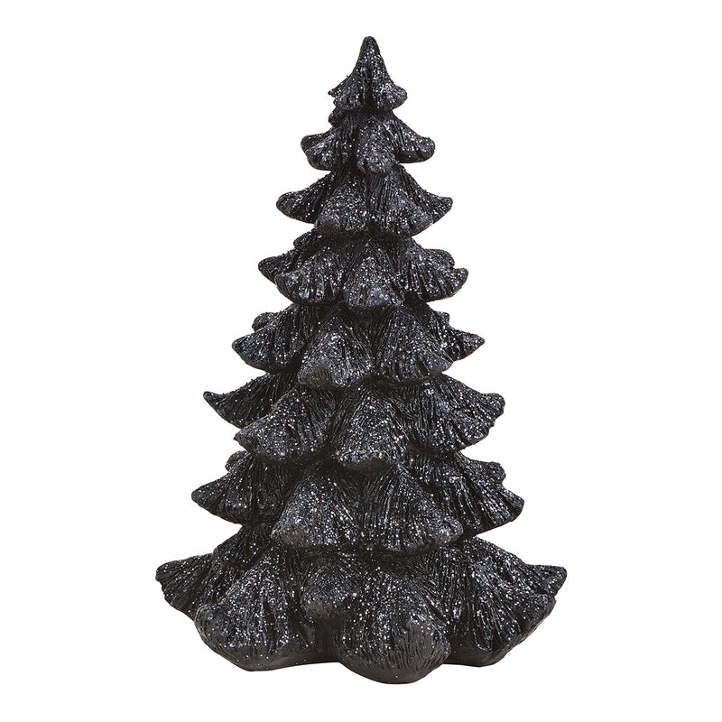 Tannenbaum aus Poly Schwarz (B/H/T) 14x21x14cm