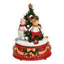 Spieluhr Tannenbaum mit Nikolaus aus Poly Bunt (B/H/T) 10x14x10cm