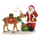 Nikolaus mit Hirsch aus Poly Bunt (B/H/T) 19x15x8cm