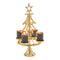 Adventskranz Tannenbaum aus Metall, Gold (B/H/T) 32x55x32cm