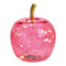 Apfel mit 10er LED mit Timer aus Glas Pink/Rosa (B/H/T) 11x12x11cm