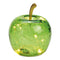 Apfel mit 10er LED mit Timer aus Glas Hellgrün (B/H/T) 11x12x11cm