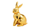 Hase aus Poly Gold (B/H/T) 6x9x4cm