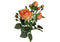 Künstliche Blumen Englisch Blüte, Knospen aus Kunststoff Peach (H) 62cm