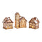 Haus mit LED aus Holz Natur 3-fach, (B/H/T) 9x12x8cm 12x16x9cm