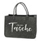 Tasche Lieblingstasche Stickerei aus Filz Grau (B/H/T) 49x34x27cm