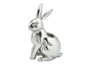 Hase aus Poly Silber (B/H/T) 6x9x4cm