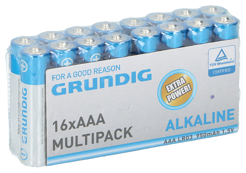 Batterien LR03/AAA, Alkaline, 16er Set, (B/H/T) 4x8x2cm