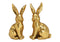 Hase aus Poly gold 2-fach, (B/H/T) 10x24x14cm