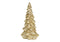 Tannenbaum mit Glitter aus Poly champagner gold (B/H/T) 10x20x10cm