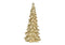 Tannenbaum mit Glitter aus Poly champagner gold (B/H/T) 13x30x13cm